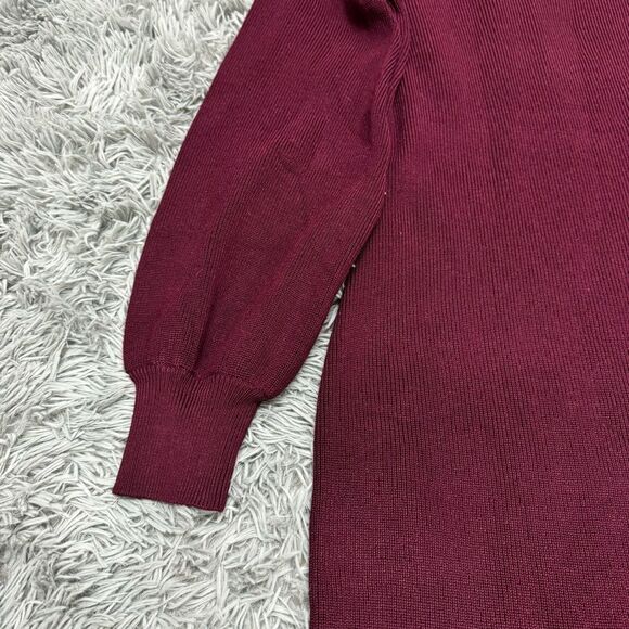 Nina Leonard Sweater V-Neck Dress “Deep Wine” Size Small NWT - Picture 5 of 10